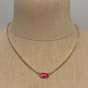 Kendra Scott Elisa Tennis Necklace Azalea Illusion Gold